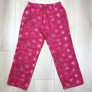 Victoria's Secret‎ Pink Star Print Pajama Pants Medium Red Shooting Stars Lounge